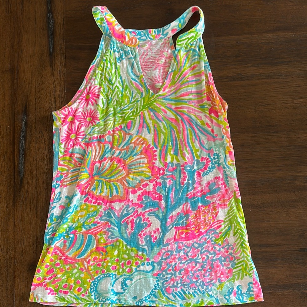 Lilly Pulitzer Tropical Print Top Size Small